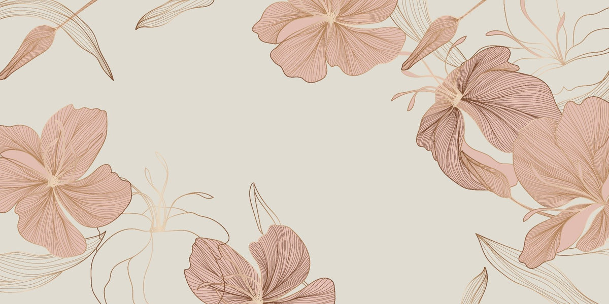 Hibiscus Flower Peach Wallpaper Mural in your room