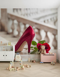 Intriguing High Heels and Rose wall mural, mystery and beauty.