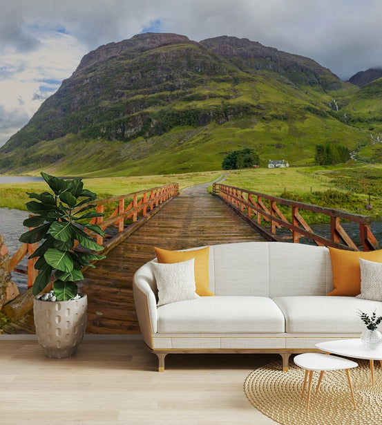 Highland bridge wall mural


