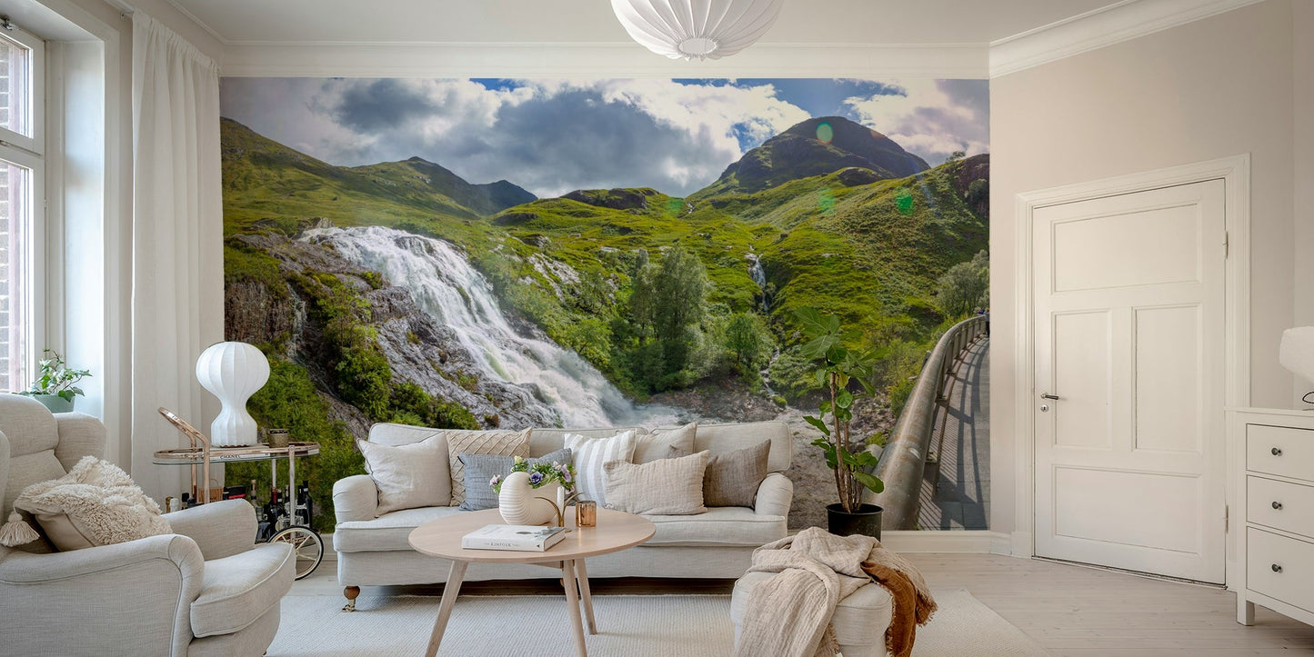 Focus on water movement and surrounding natural textures.

