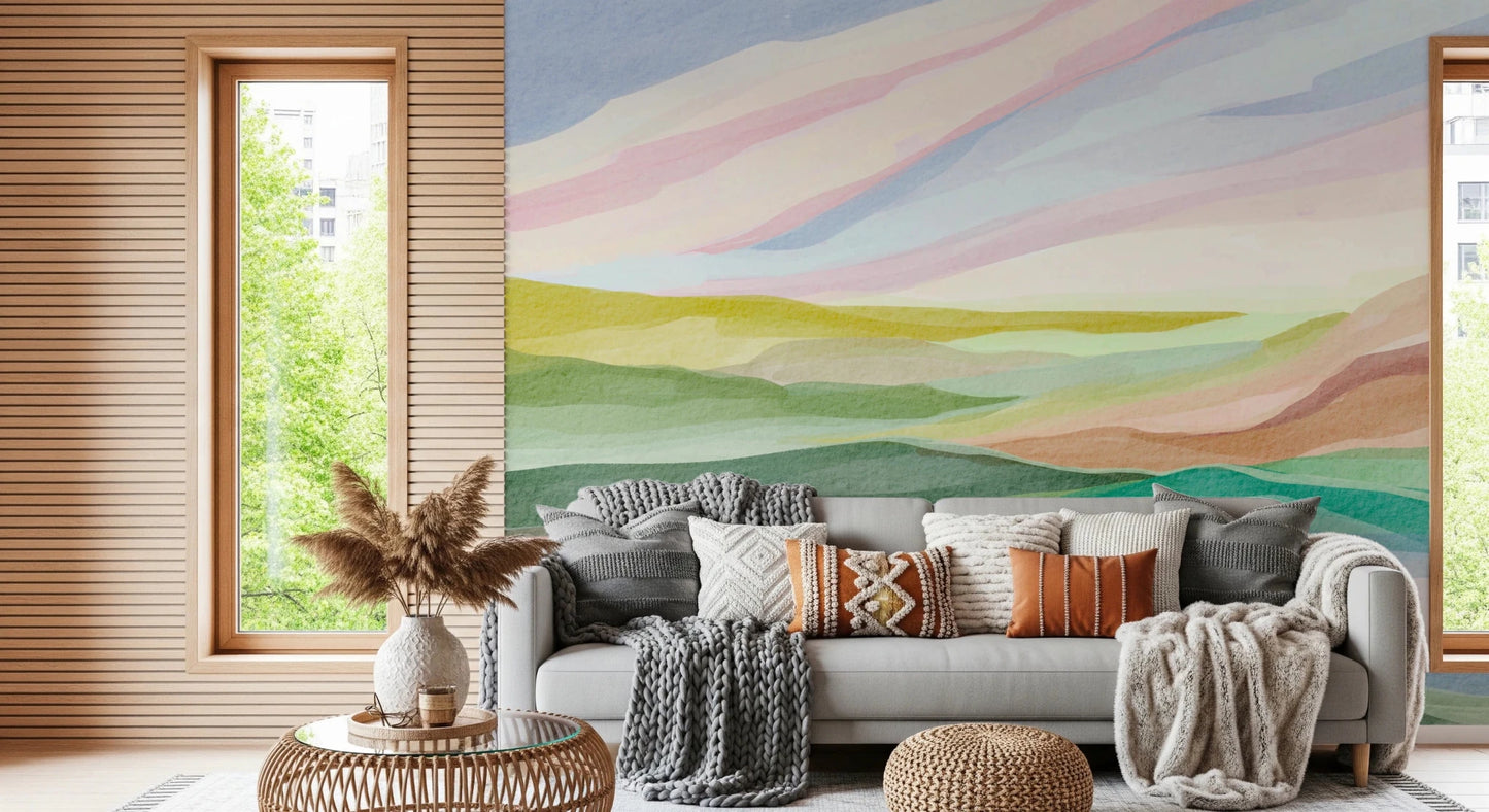 Hills and Hues Wall Mural