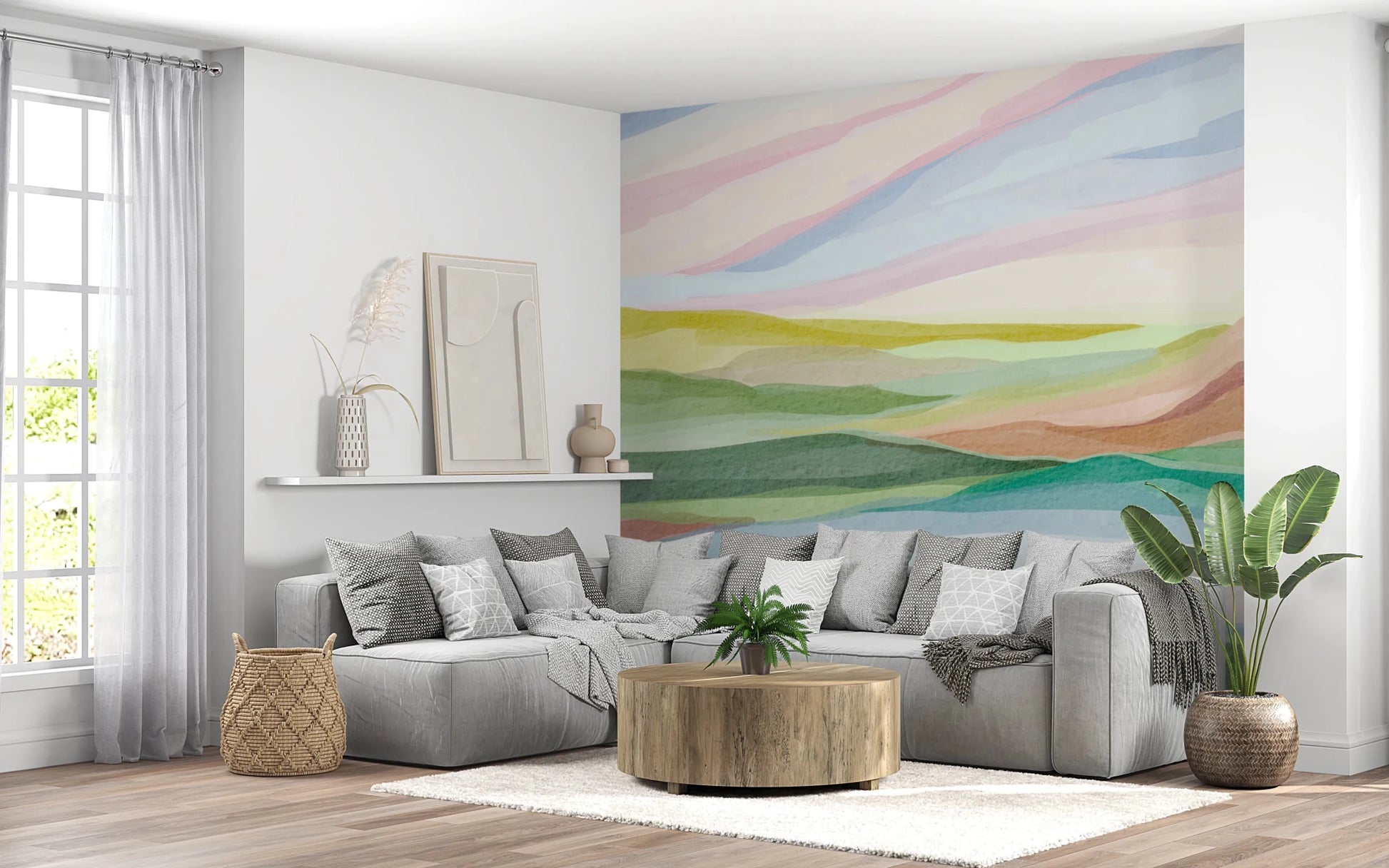 Hills and Hues Wall Mural
