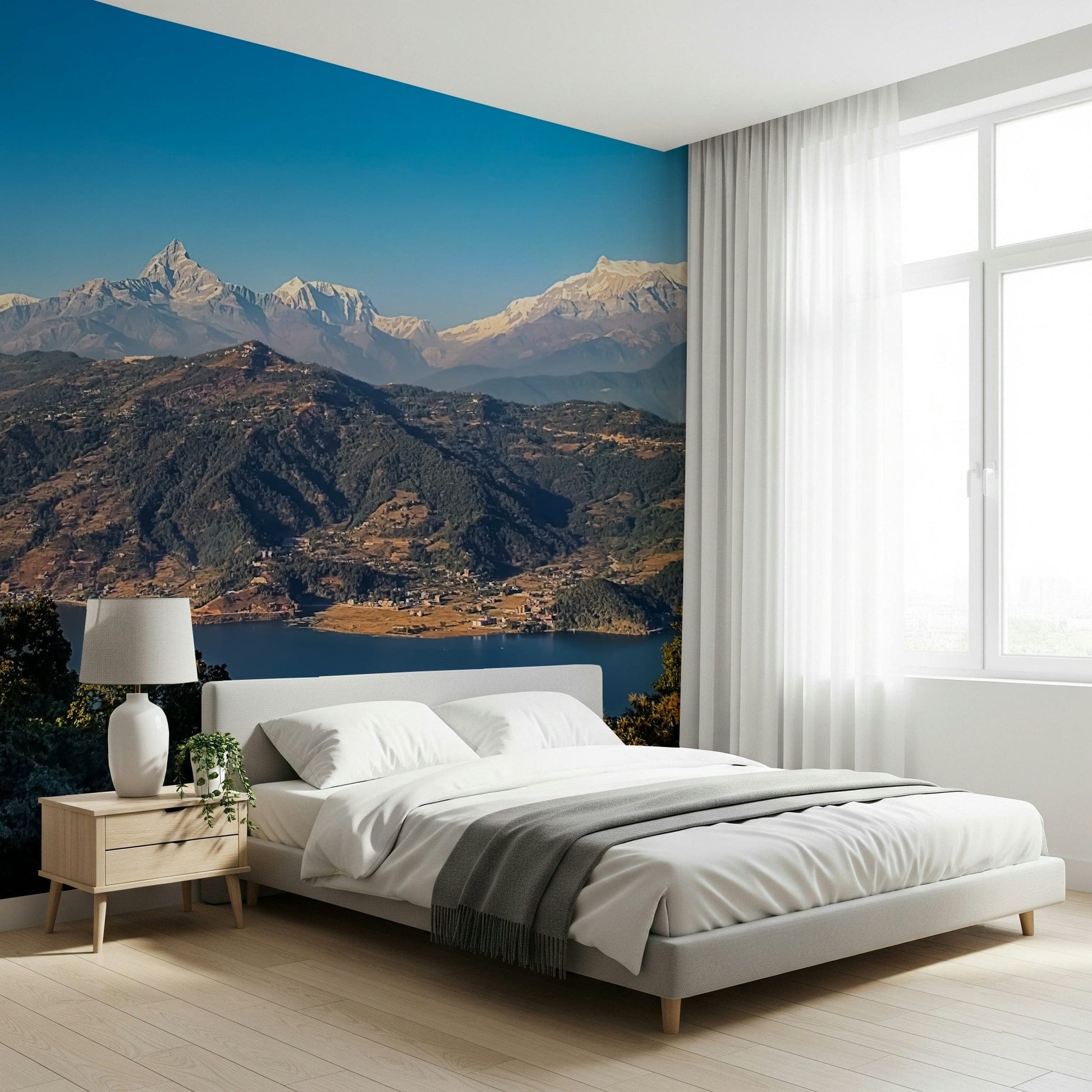 Premium Himalayan Vista wallpaper for walls, inspiring mountain panorama.