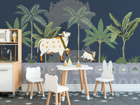 Spiritual Indian cow illustration for prayer rooms
