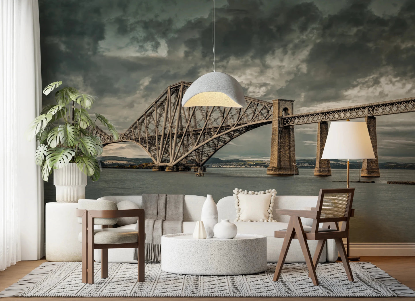 Historic Forth Rail Bridge View Wall Mural