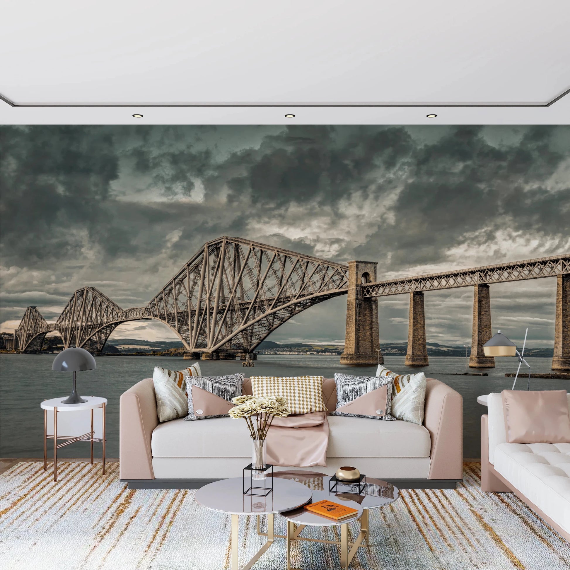 Historic Forth Rail Bridge View Wall Mural