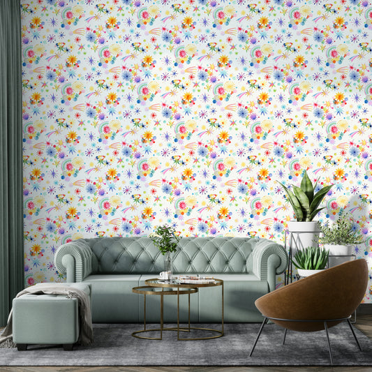 Festive stars wallpaper for children’s bedrooms

