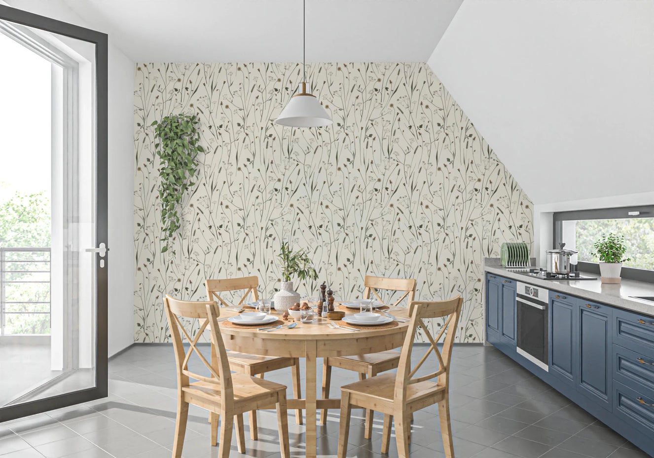 Homeland Floral Muted Wallpaper⁠