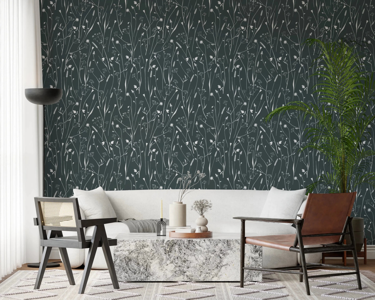 Homeland Floral Outer Space Wallpaper⁠