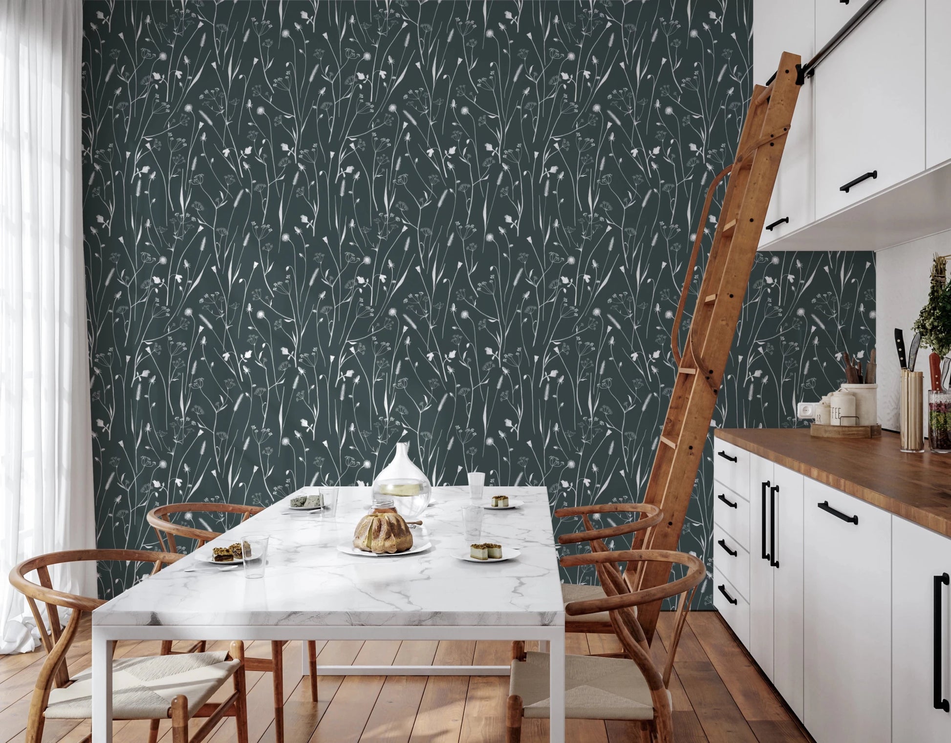 Homeland Floral Outer Space Wallpaper⁠