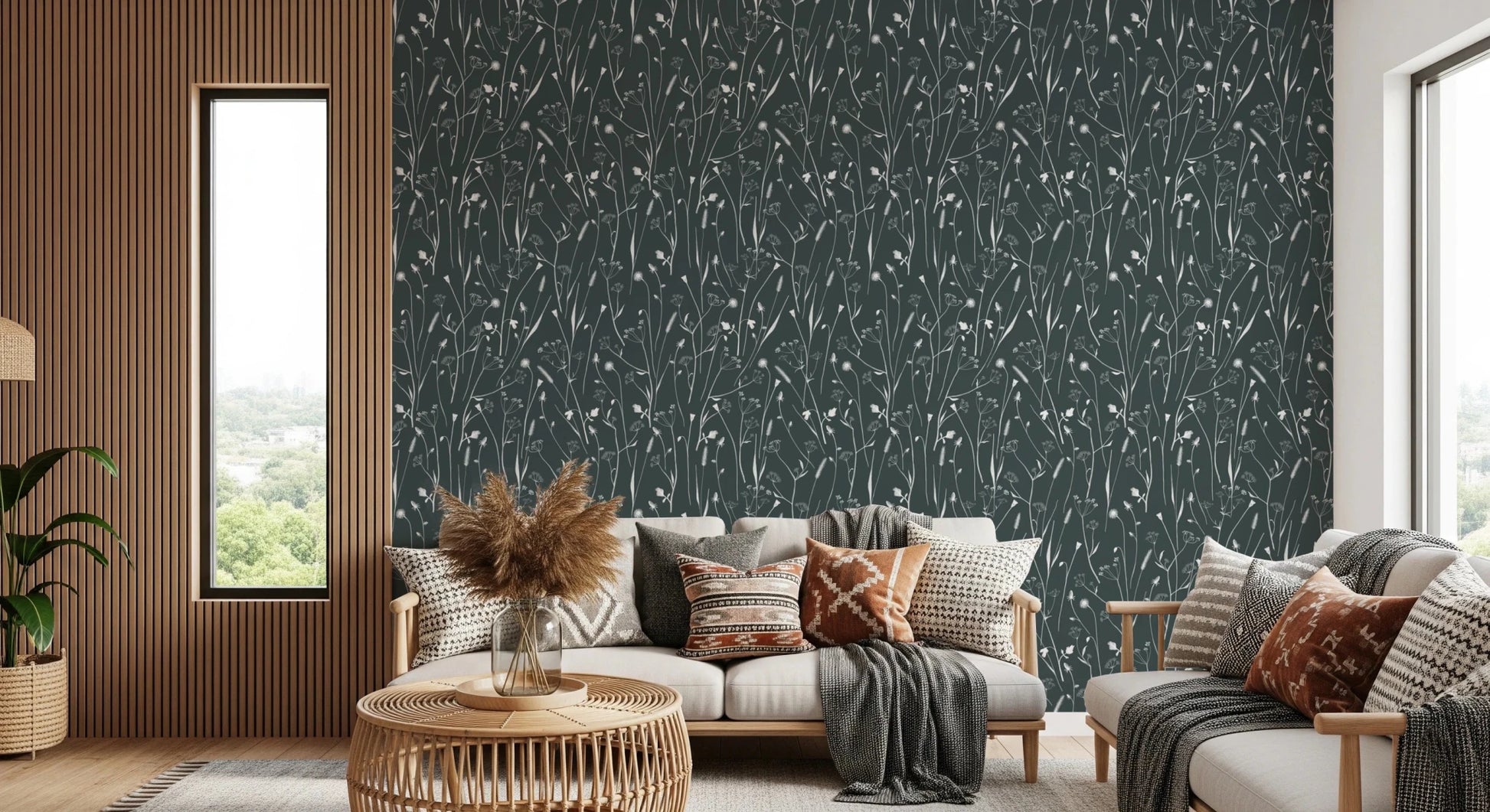 Homeland Floral Outer Space Wallpaper⁠