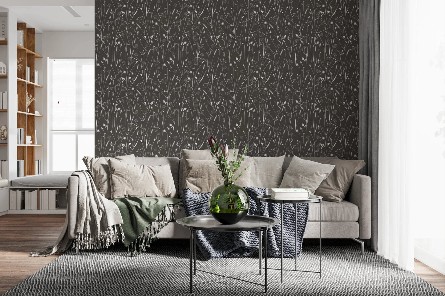 Homeland Floral Silhouette Wallpaper⁠