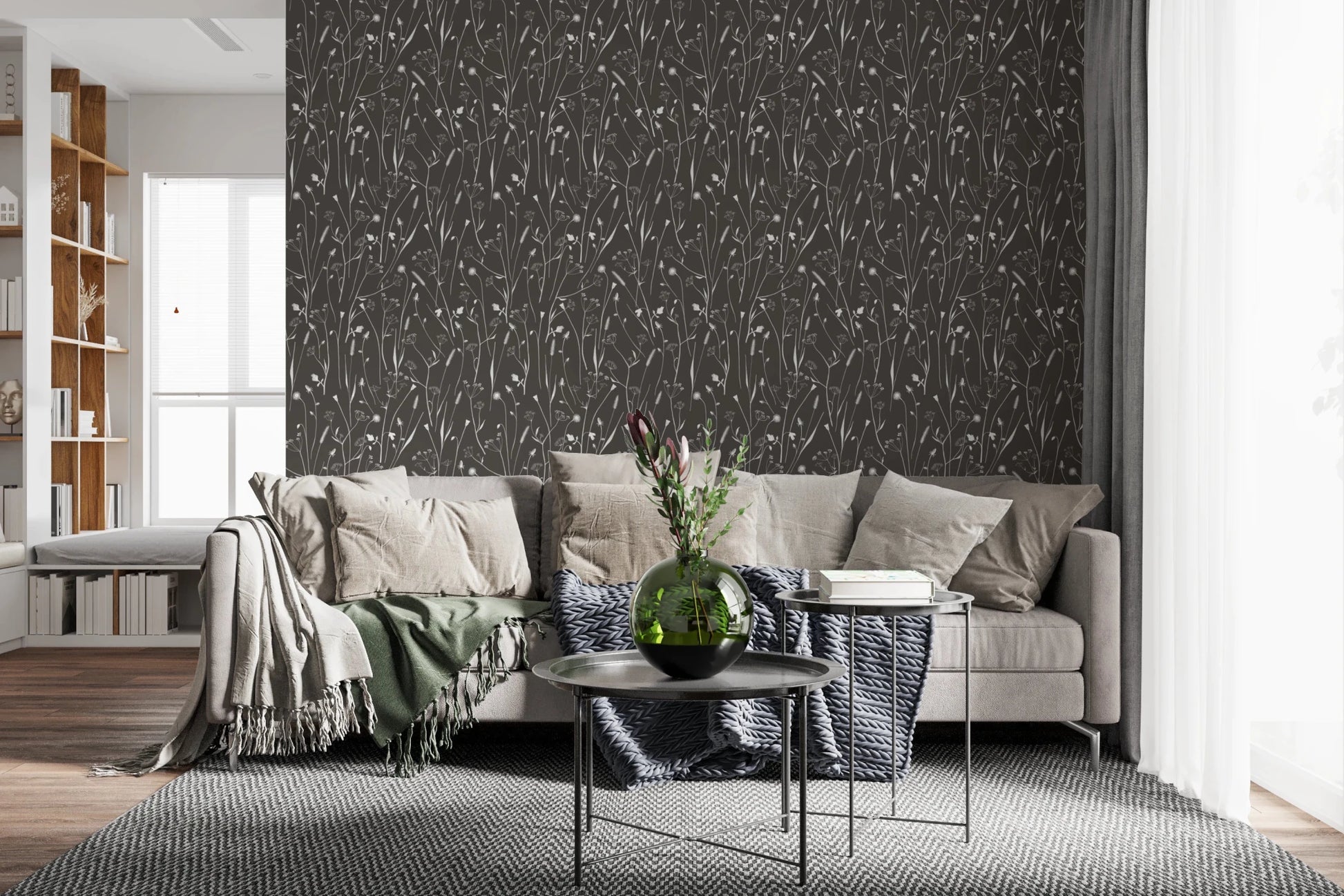 Homeland Floral Silhouette Wallpaper⁠