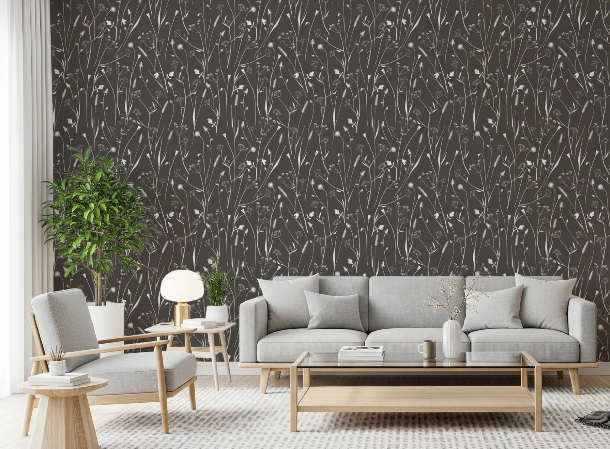 Homeland Floral Silhouette Wallpaper⁠