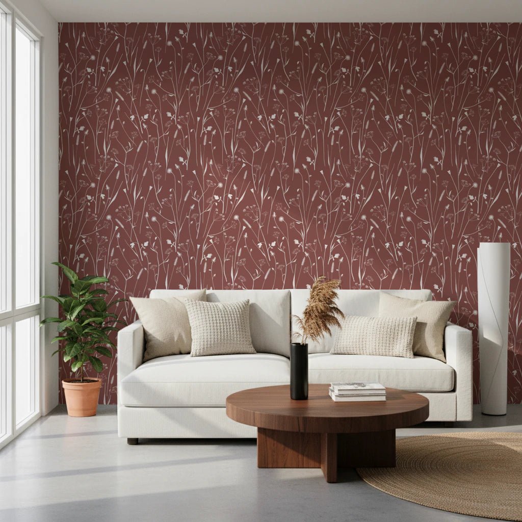Homeland Floral Terracotta Wallpaper⁠