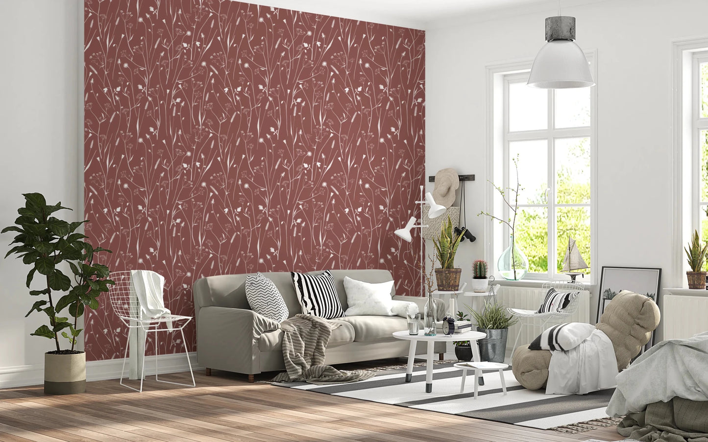 Homeland Floral Terracotta Wallpaper⁠