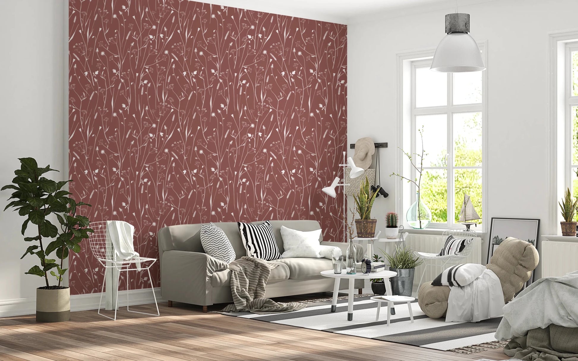 Homeland Floral Terracotta Wallpaper⁠