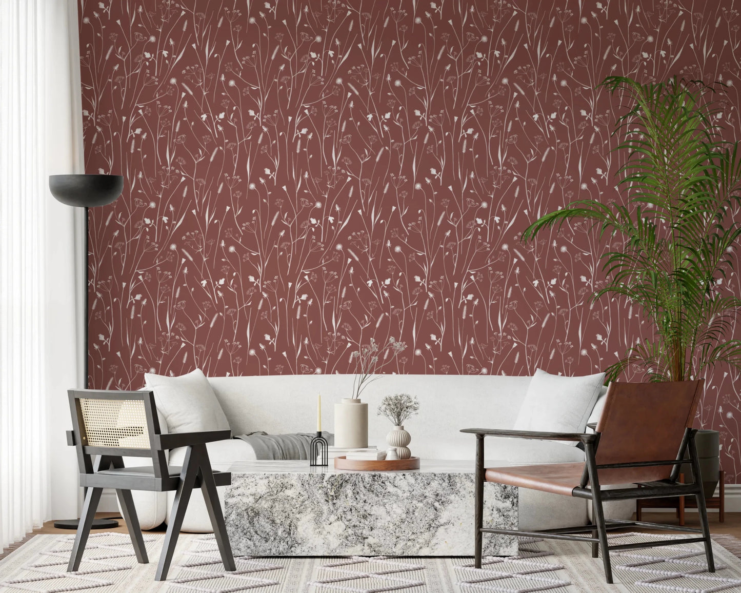 Homeland Floral Terracotta Wallpaper⁠