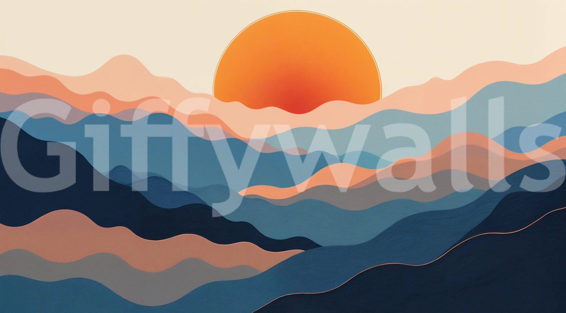 Horizon Layers Wall Mural
