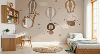 Hot Air Balloon Safari Wall Mural