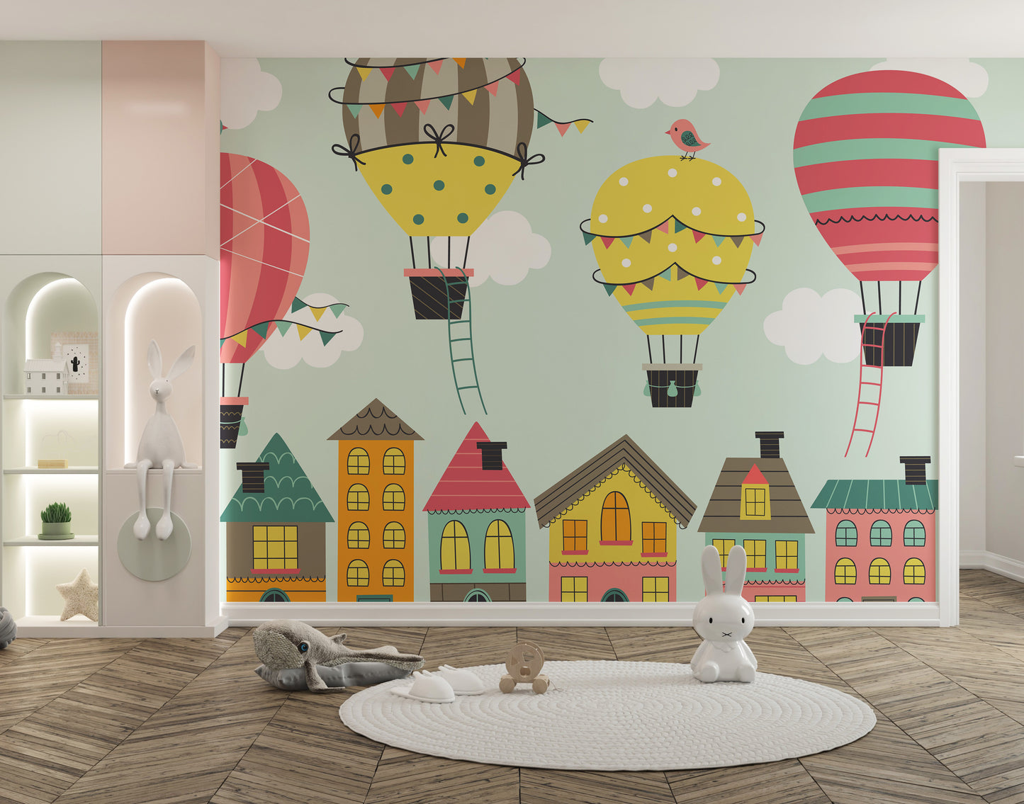 Hot Air Balloons Reusable Wallpaper