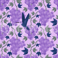 Nature-inspired wallpaper with purple grapes

