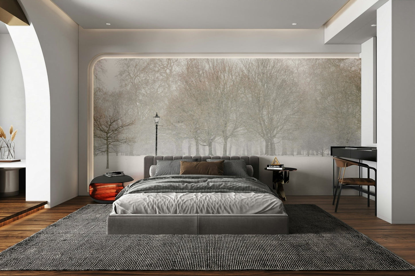Gentle snowfall.

