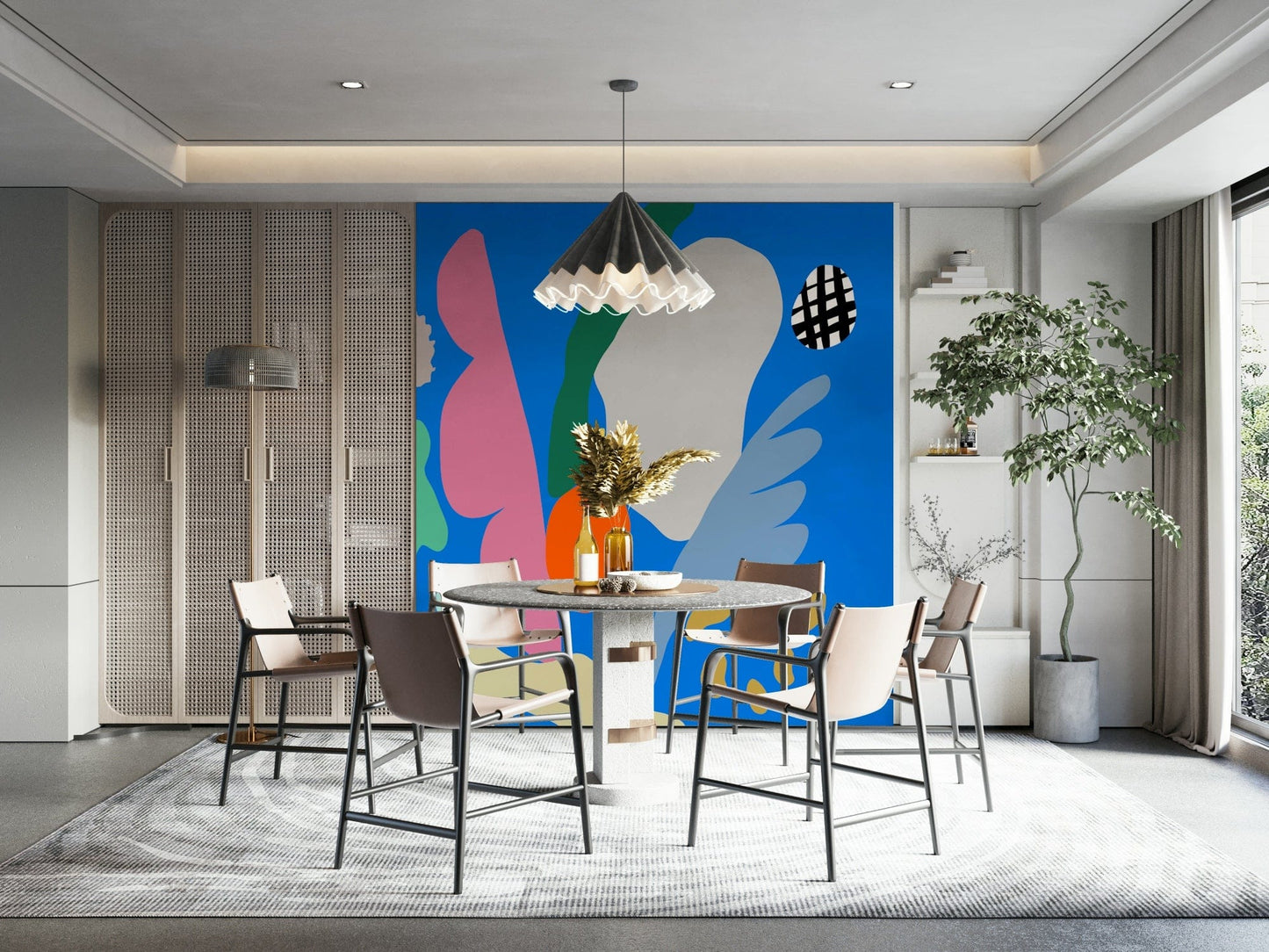 A serene sweet treats wall mural for fun decor.

