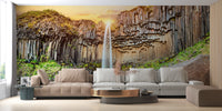Iceland Waterfall Wallpaper Mural - Giffywalls