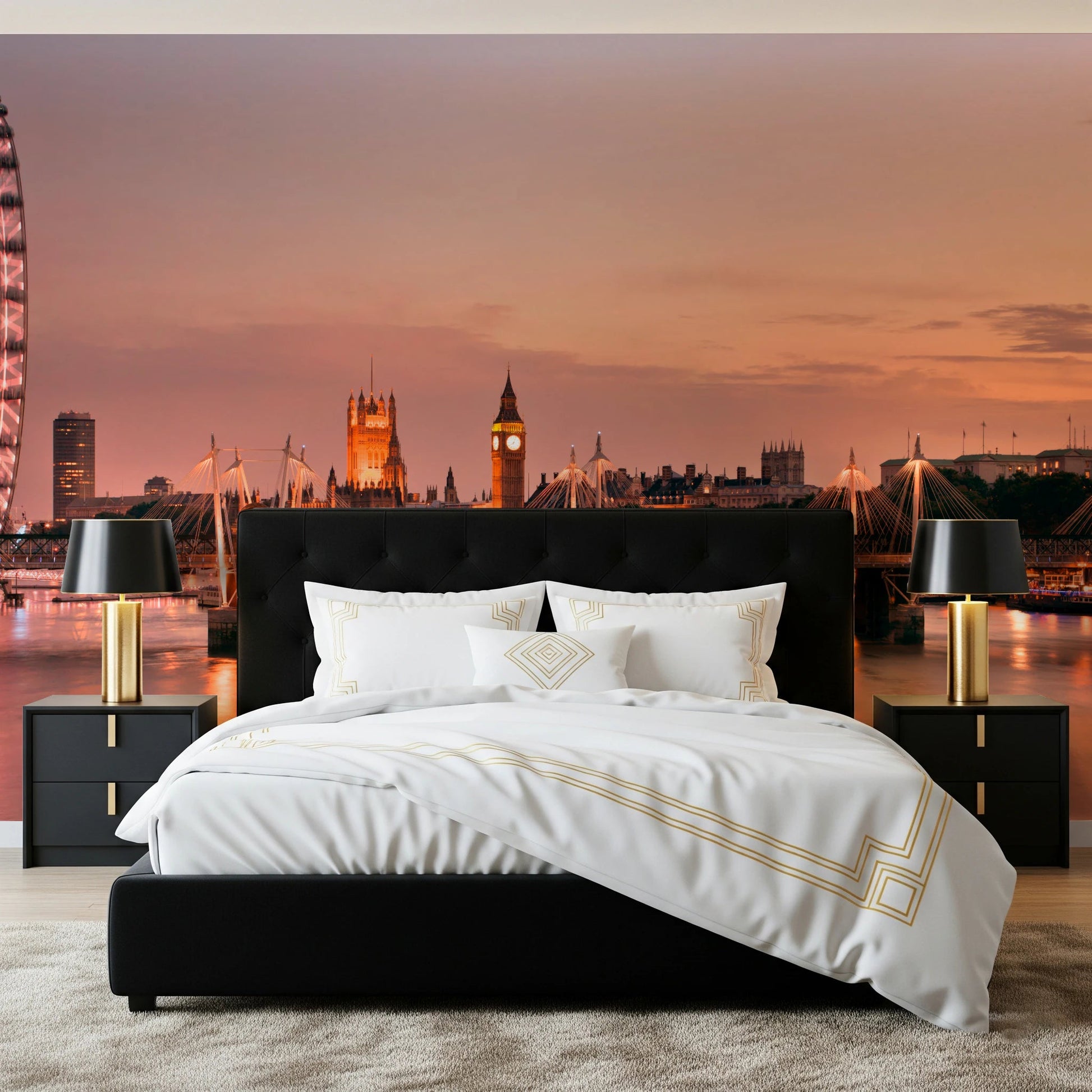 Iconic London at Dusk Wall Mural