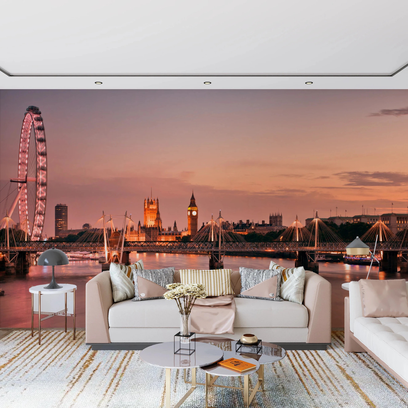 Iconic London at Dusk Wall Mural