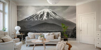 Lake Shoji wall mural with Mount Fuji in background

