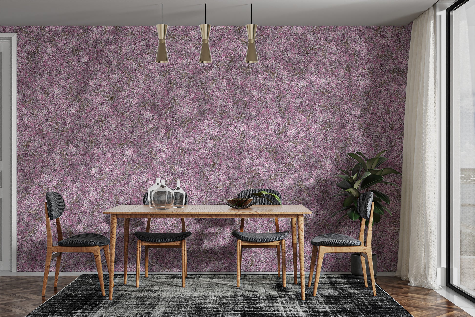 Lavender Bliss Mural Wallpaper - Giffywalls