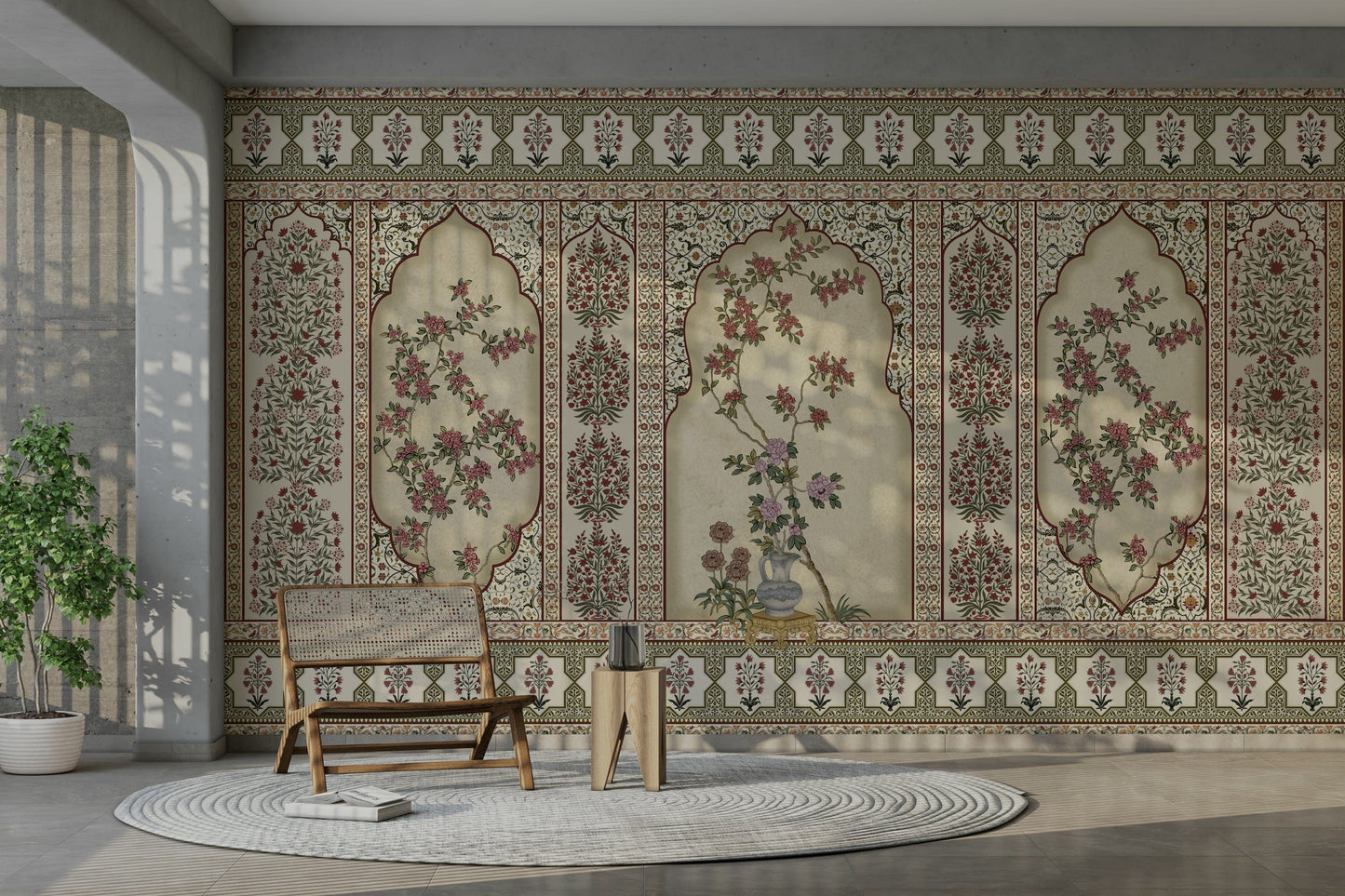 The colors are gentle and soft, with a natural, neutral palette.

