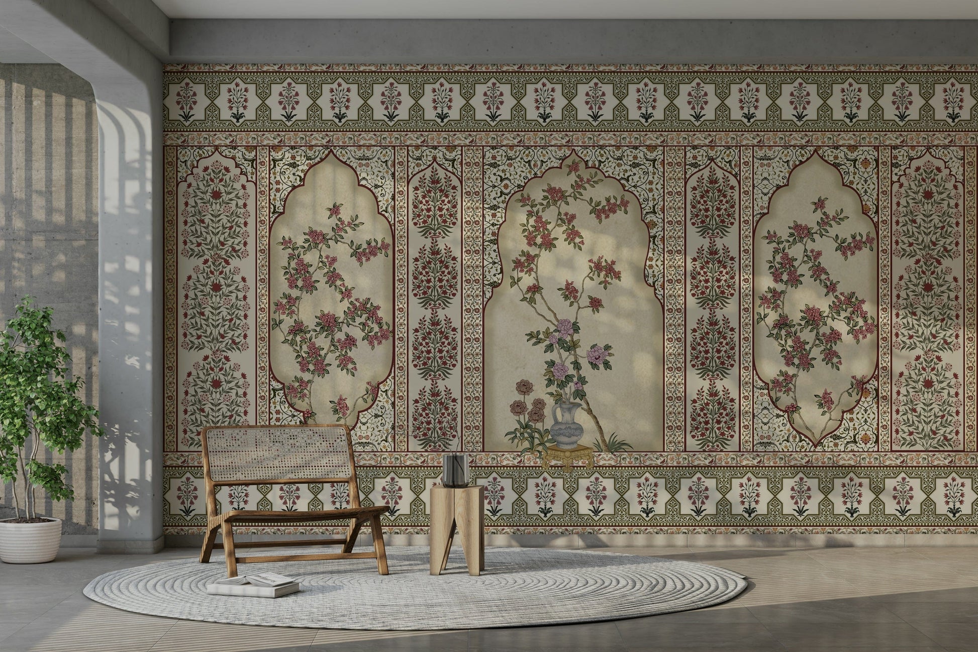 The colors are gentle and soft, with a natural, neutral palette.

