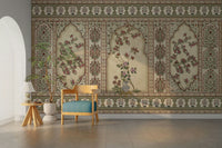 A peaceful wall mural with an elegant, artistic design.

