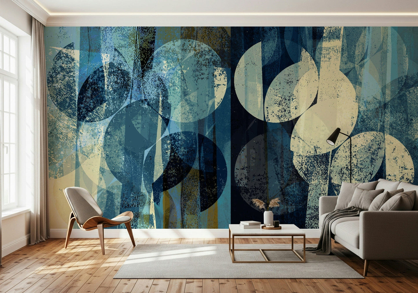 A classic abstract design wallpaper for walls.