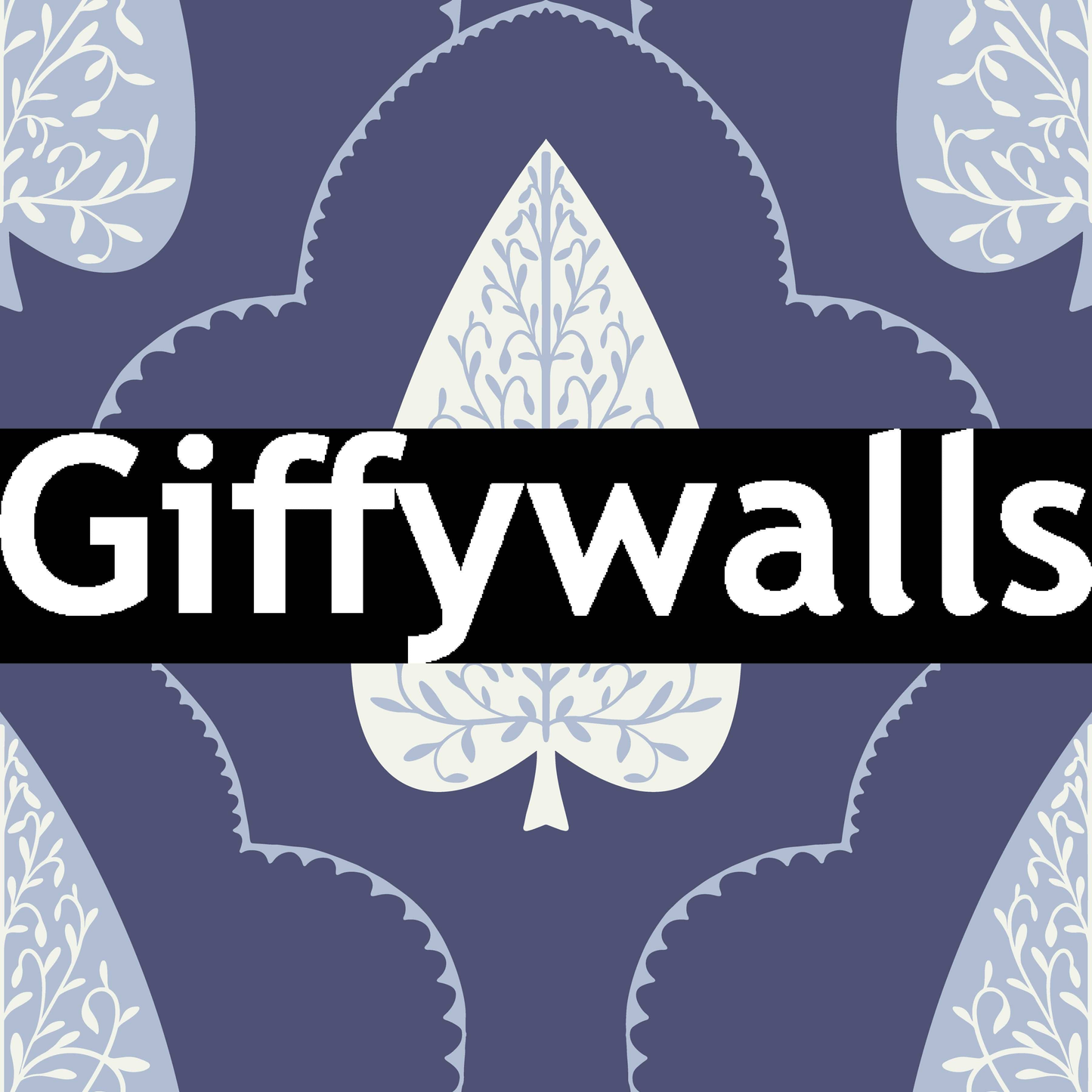 Quiet romantic aesthetic of Indigo Grove Botanical Echoes Wallpaper mural art.