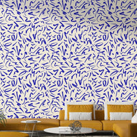 Blue and white scribble wallpaper

