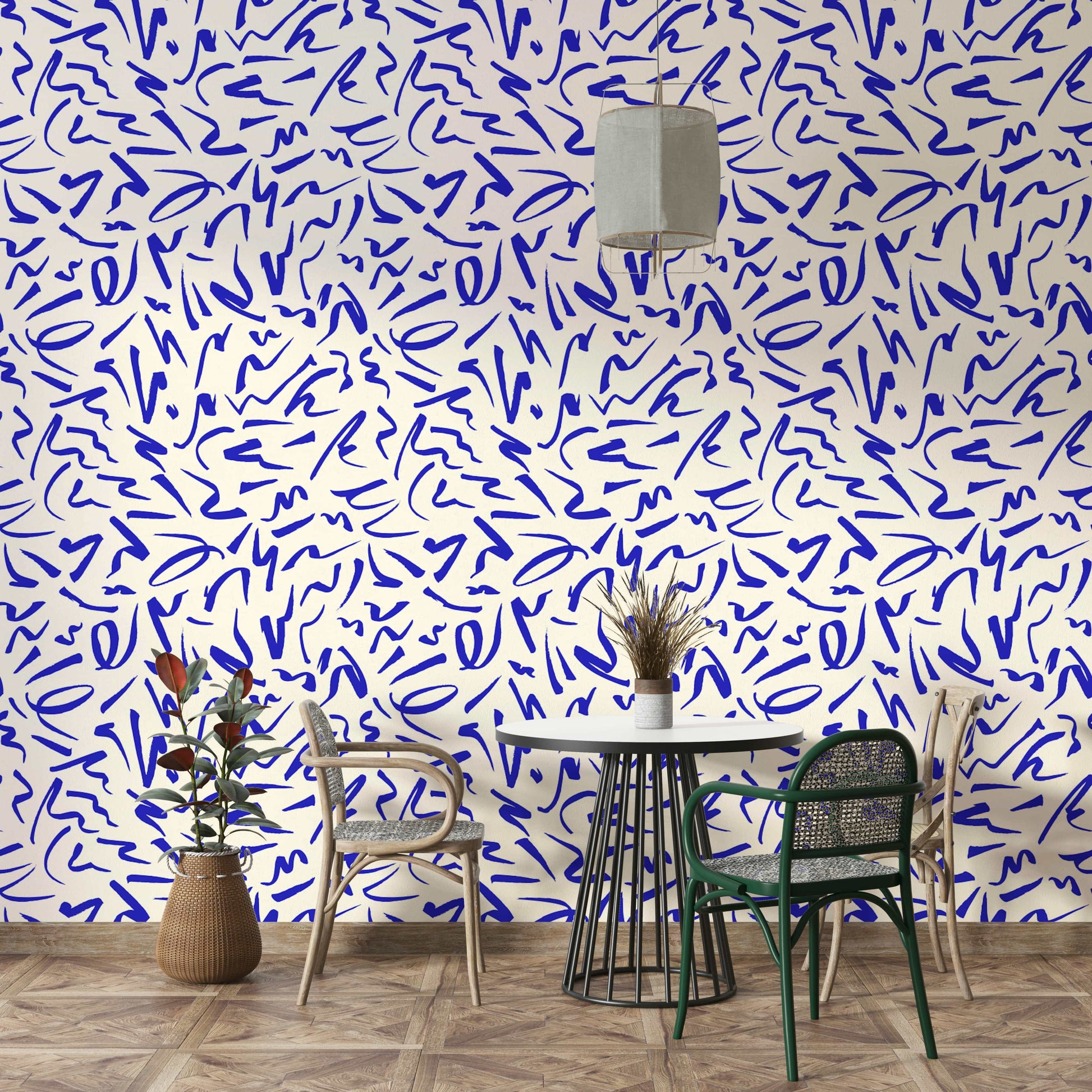 Modern graphic  scribbles wallpaper 

