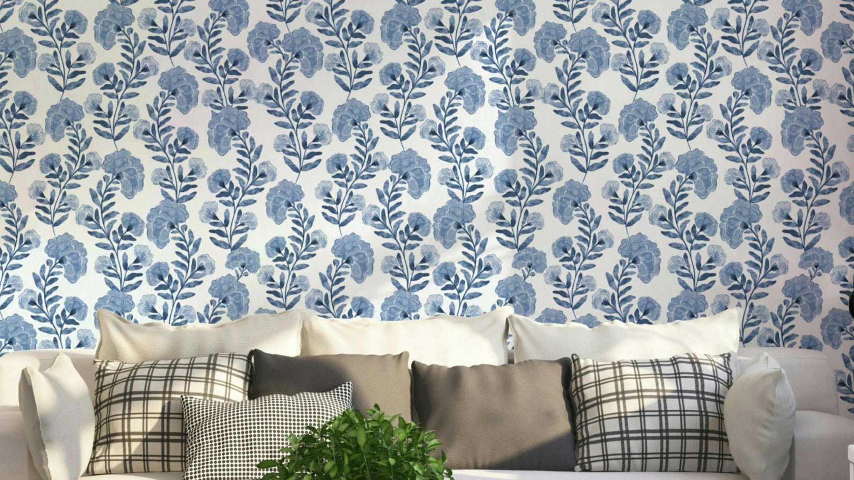 A wallpaper design with a floral pattern.


