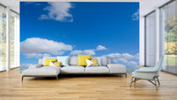 Expansive blue tones wallpaper for a calming space

