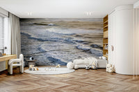 A beautiful vast ocean wallpaper mural for a modern home.

