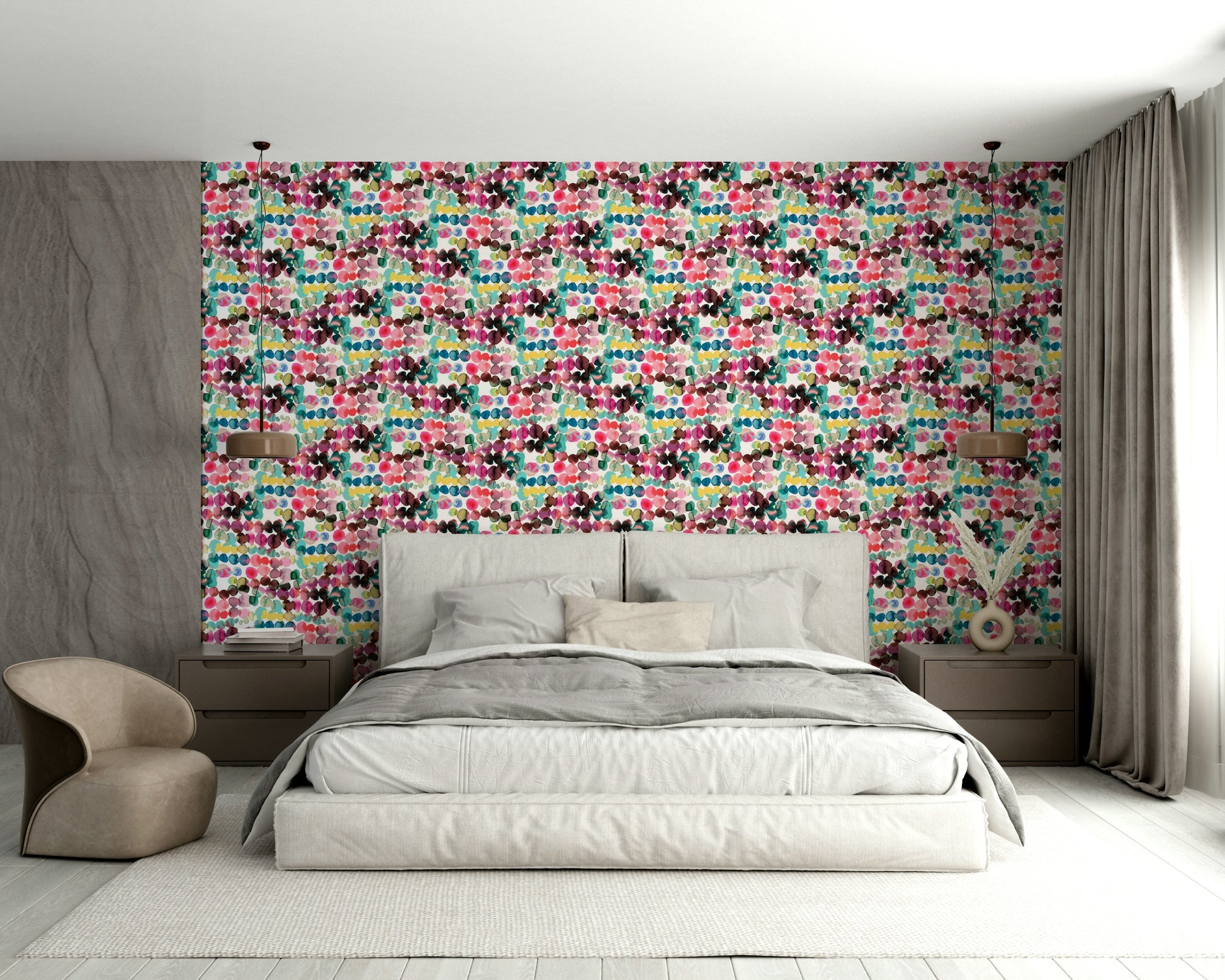 Bleeding ink spots wallpaper with artistic touch

