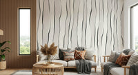 A graceful subtle texture wall mural in cool, abstract tones.