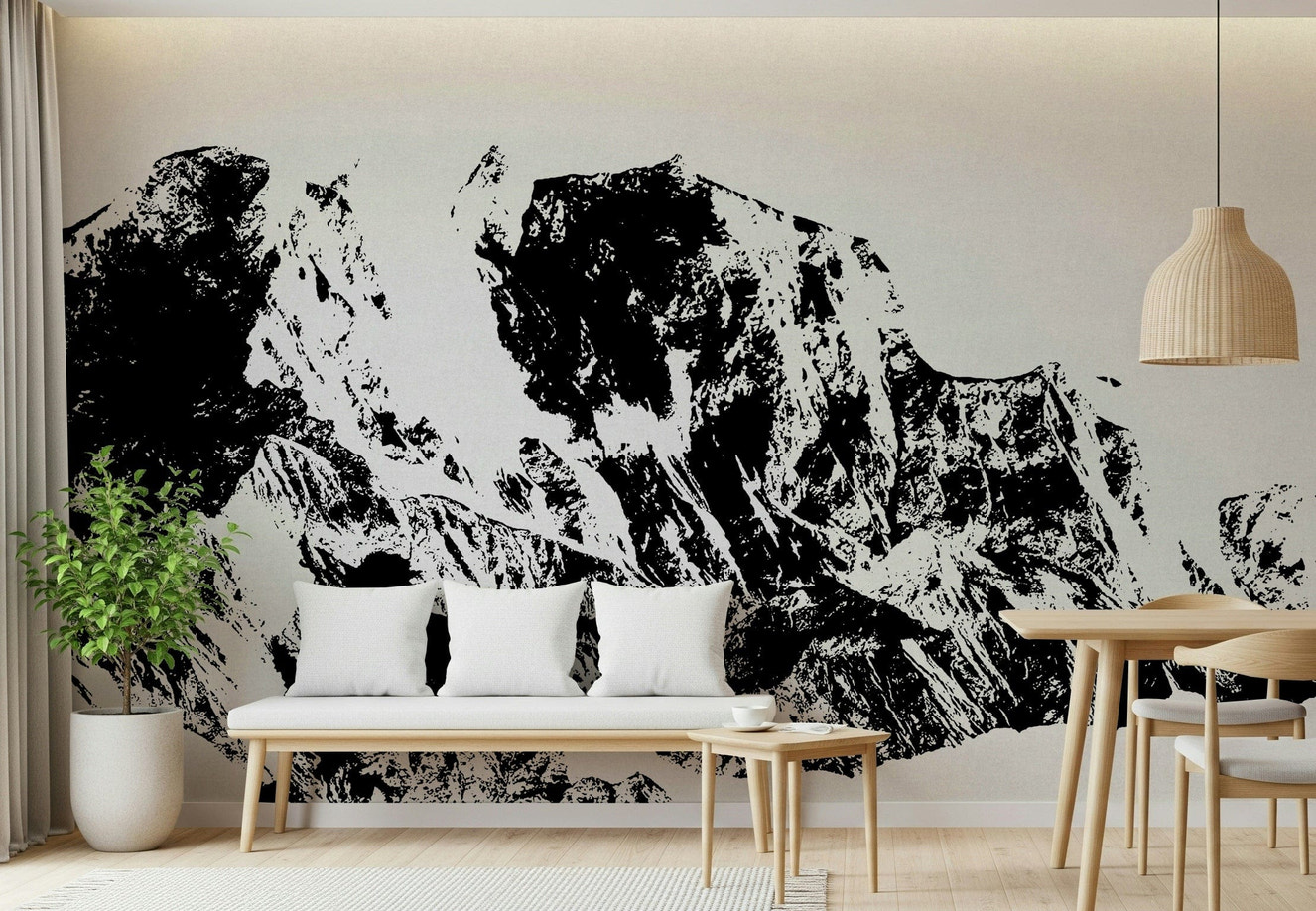 Ink Mountain Ascent Wall Mural -2594673