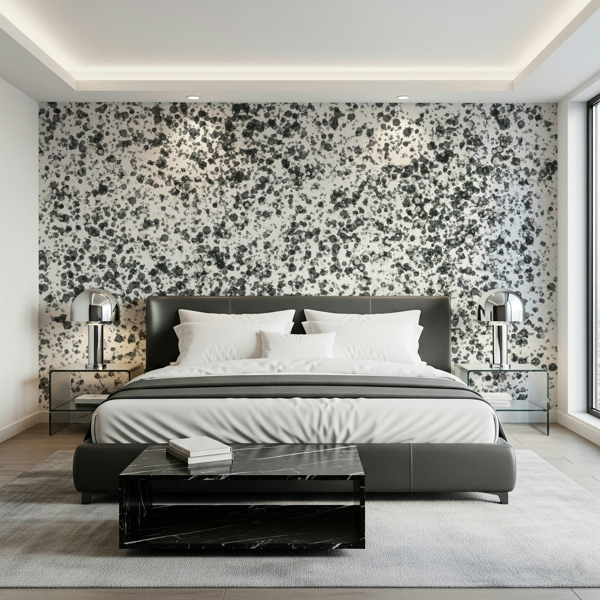Ink Splatter Wall - Modern Monochrome