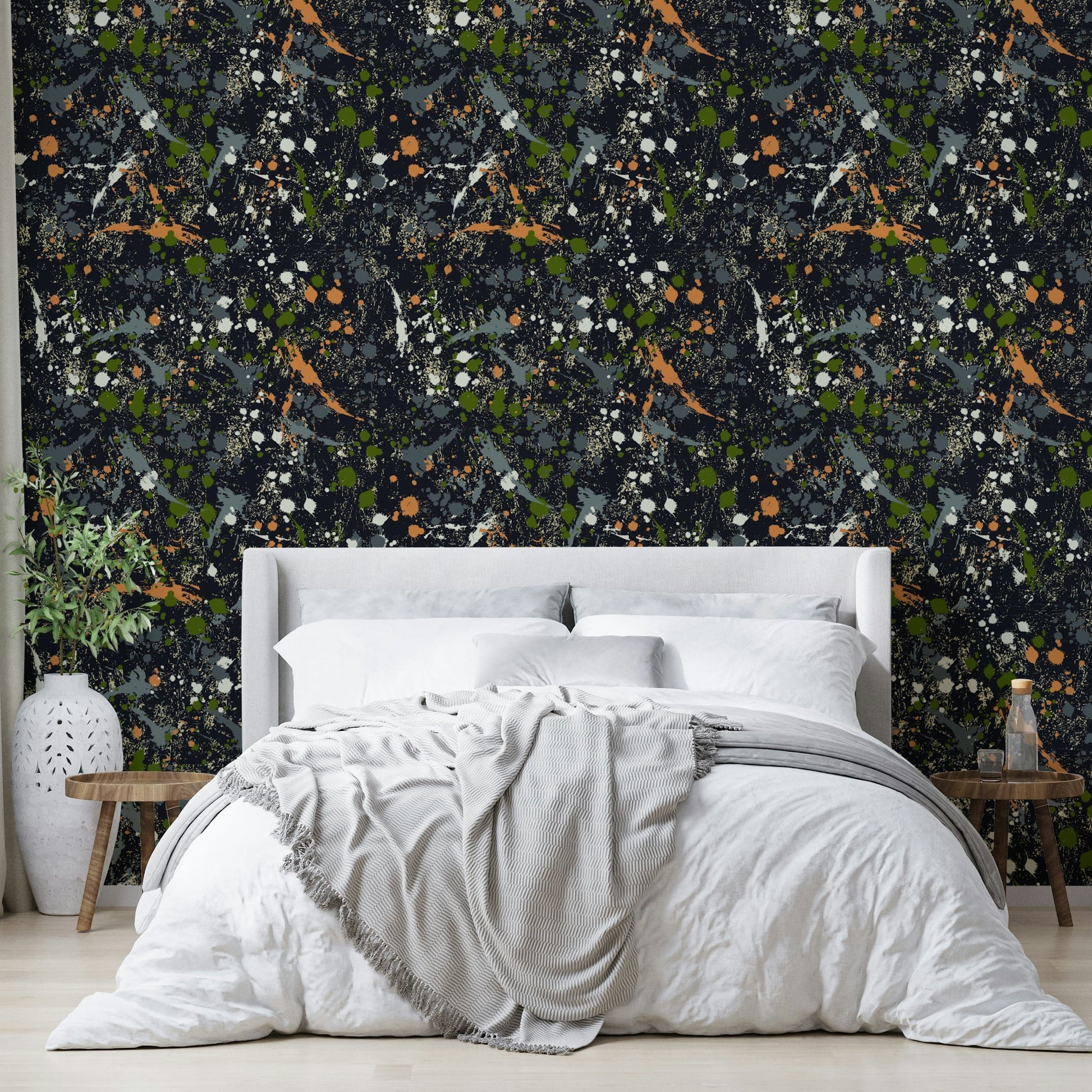 Ink Splatter expressive wall covering

