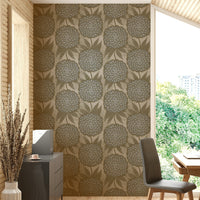 Intangible Marigold Wallpaper with vibrant yet subtle flower design

