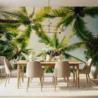 Wall mural, tropical paradise, natural light, stunning leaf detail, Island Breeze.